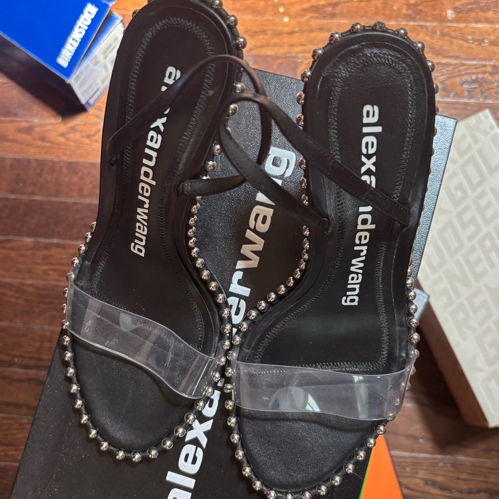 Alexander Wang Black and Silver Heels